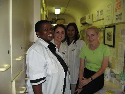 Staff and students in the pharmacy